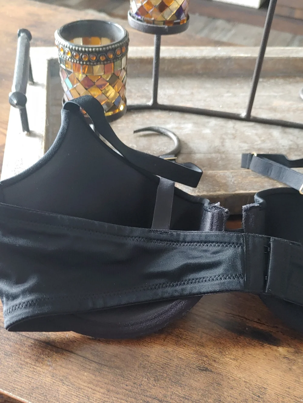 NWT 36C Balconette Gilligan & O'Malley Black Sexy Padded Push up Bra